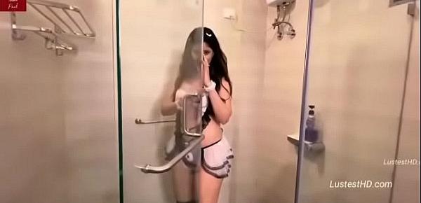  Aabha Paul Big  boobs  Hot sexy maid in shower